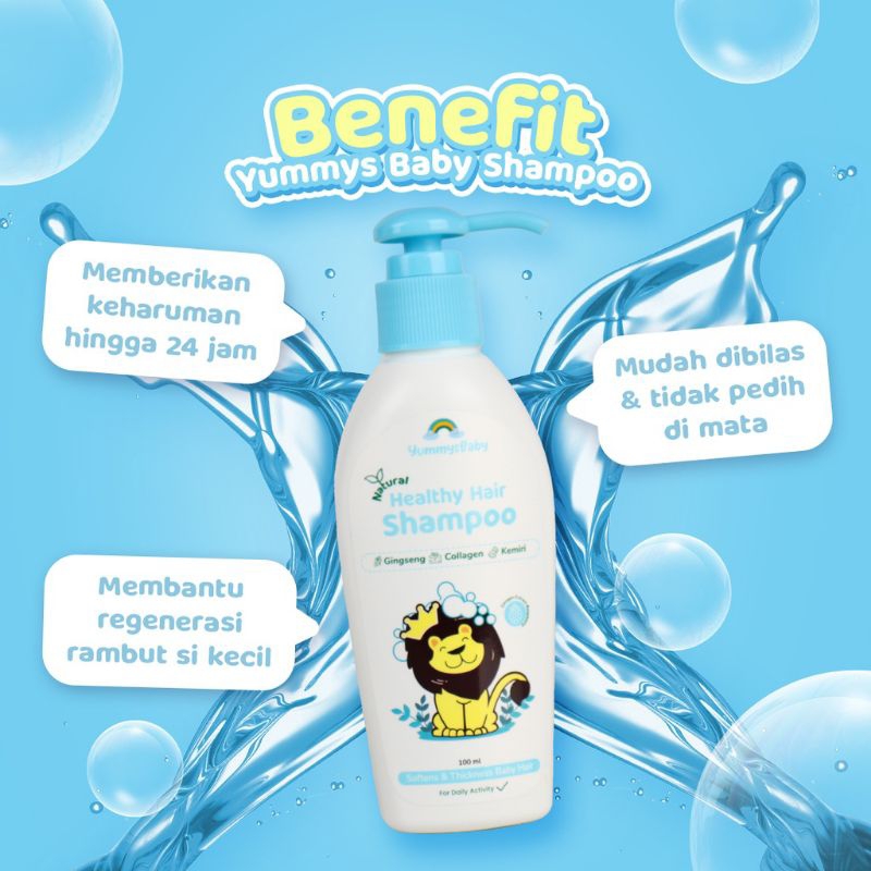 Yummys Baby Shampoo &amp; Serum Penumbuh Rambut Bayi - Free Yummys Baby Bag