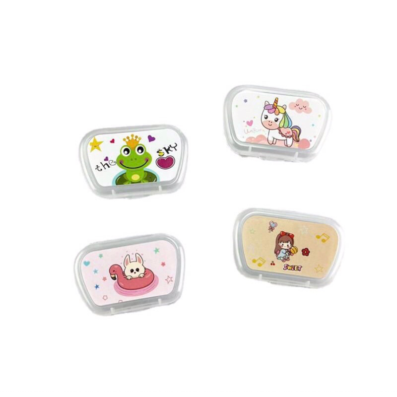 Tempat Softlens Cermin Penjepit Karakter Lucu / Case softlens