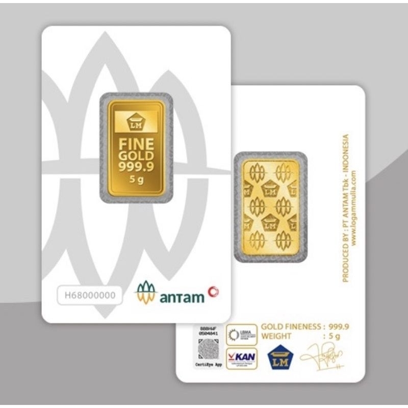 Logam Mulia Antam 5gram produksi 2020