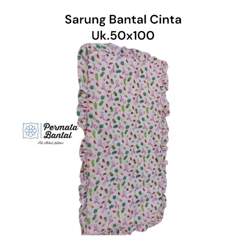 Sarung Bantal Cinta Ukuran 50x100 Bahan Microtex halus lembut