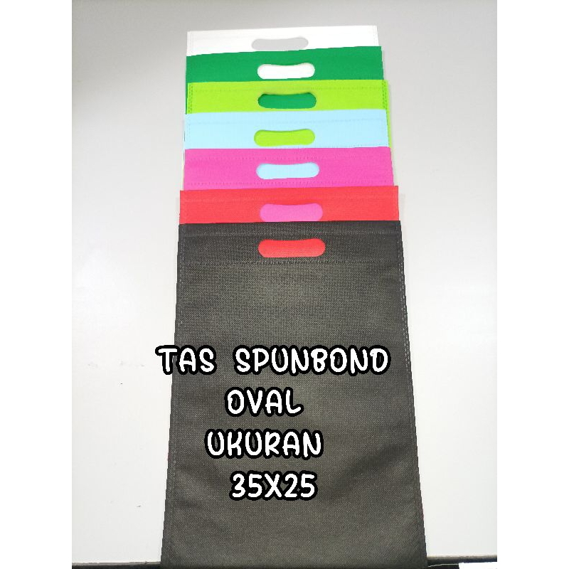 

TAS Spunbond oval /Goodie Bag / Tas Kain Polos uk 25x35