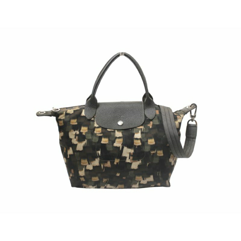 Longchamp Le Pliage Neo Small Green Vibrate Nylon Crossbody Bag