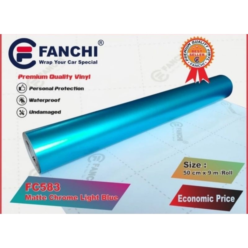 ROLL Sticker Fanchi FC583 Matte Chrome Light Blue 50cm × 9m ROLL