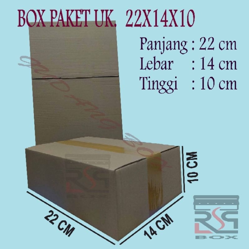 

Kardus packing uk 22x14x10 cm Box online packaging murah