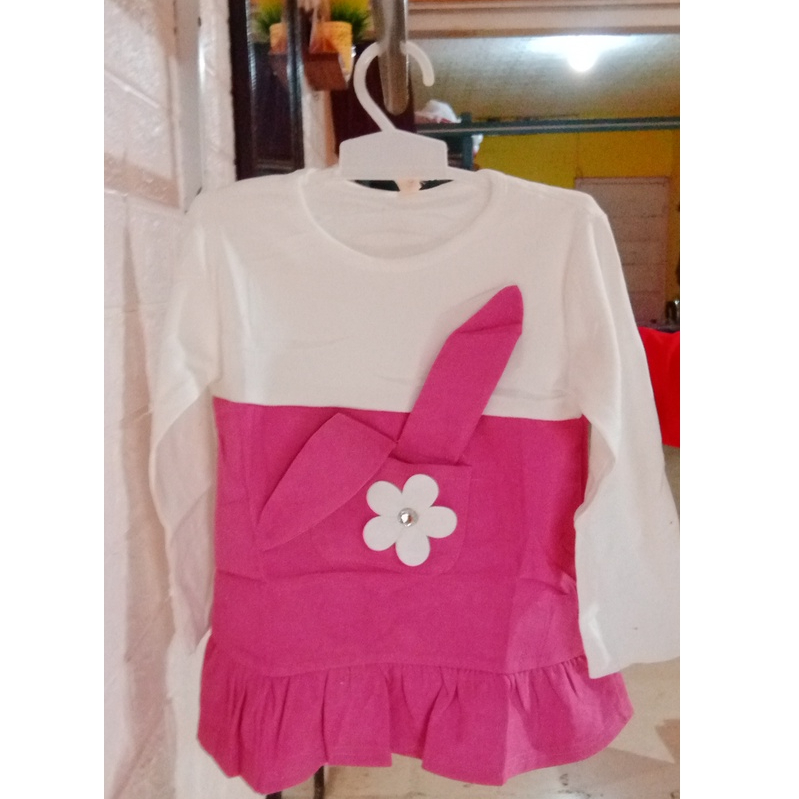 Dress anak import bermotif Bunga lengan panjang