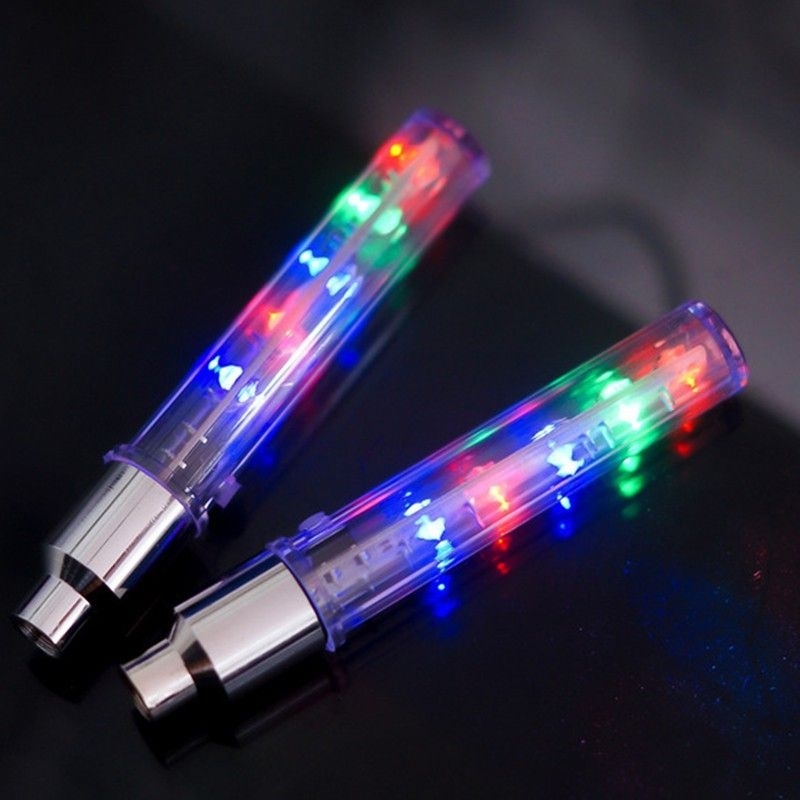 LAMPU PENTIL SEPEDA Bicycle 5LED Wheel Light Switch Hot Wheels Tail Light Bicycle Valve Light Dead Flying Mountain Bike