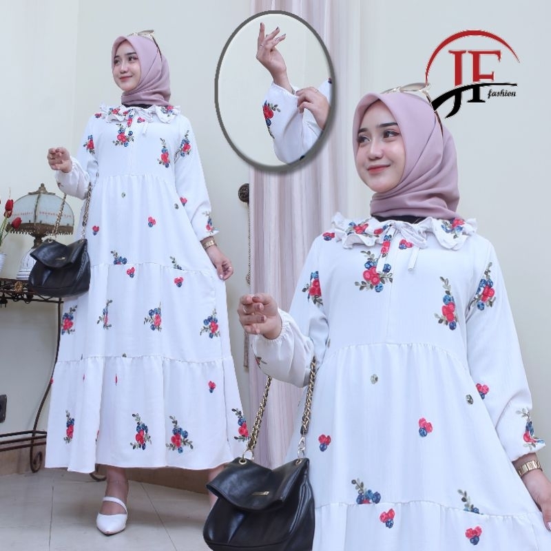 [ BISA COD ] GAMIS LENGAN PANJANG CRINCLE POMPOM / GAMIS KRINGKEL POM-POM PREMIUM MOTIF TIMBUL / BAJU MUSLIM TERBARU / GAMIS VIRAL