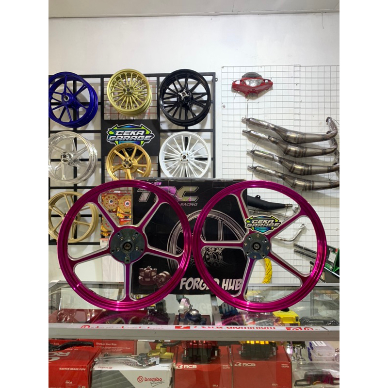 velg enkei trc forged 50 open hub purple double disc mx king-velg enkei trc mx kong