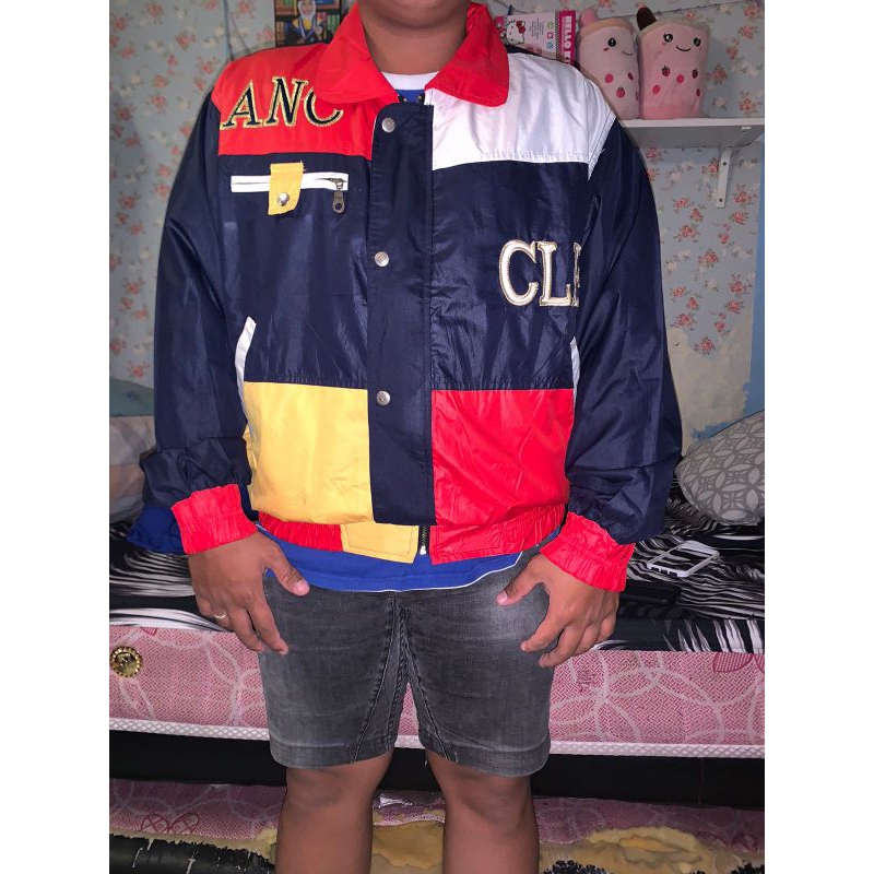 jaket colorblock vintage
