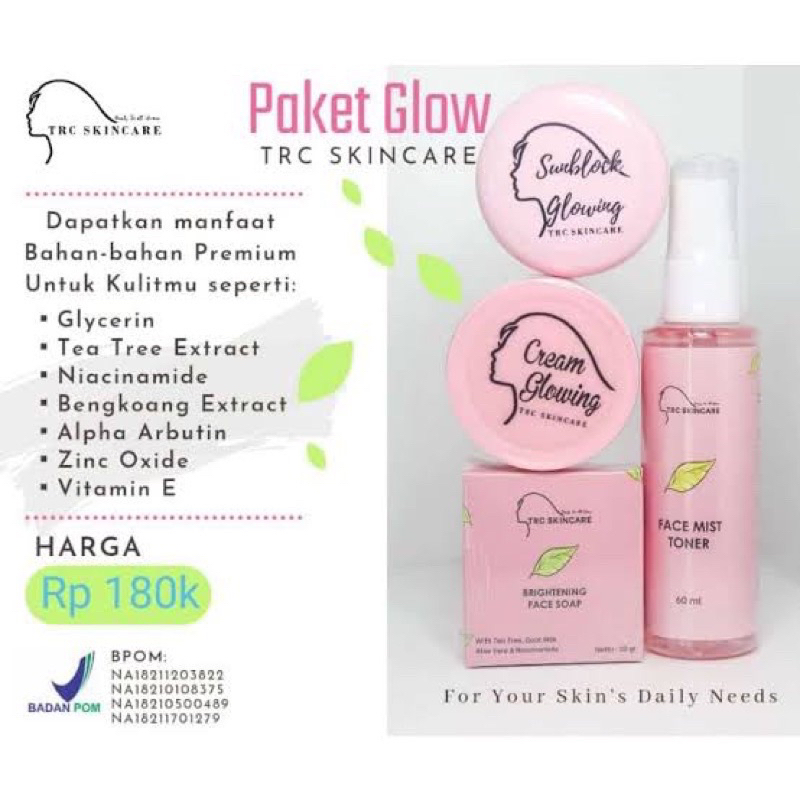 PAKET TRC SKIN CARE BPOM FREE POUCH-TRC SKINCARE BPOM