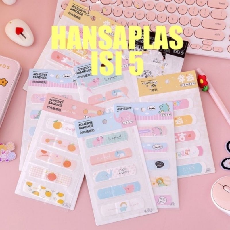 FerenHongXia Hansaplast karakter isi 5 pcs / plester luka anak / hansaplas korea