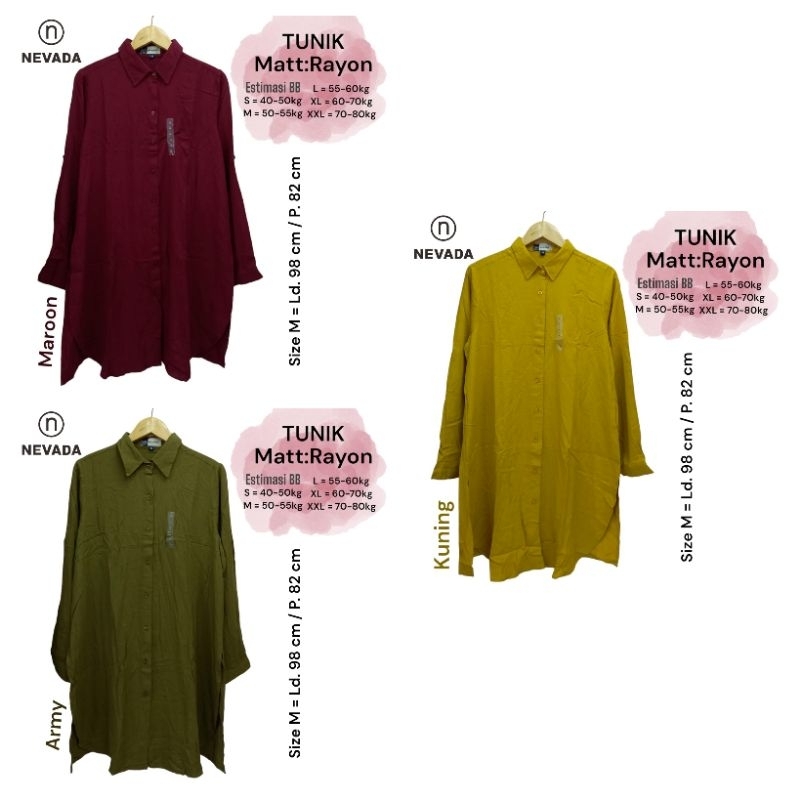 NEVADA.ORIGINAL LONG TUNIK NEVADA BRANDED ORIGINAL