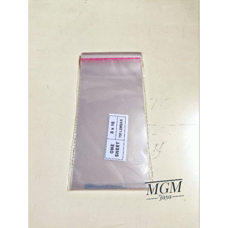 OPP lembaran / Plastik Lembaran Lem perekat One Sheet 8x18 7x18 opp risol kue