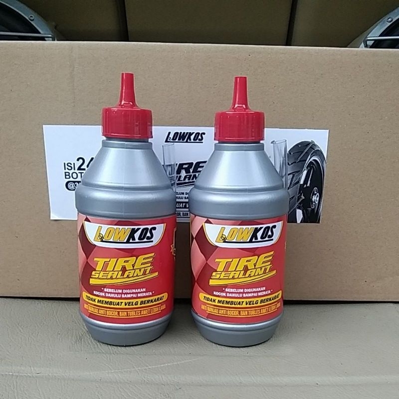 LOWKOS - 2 BOTOL CAIRAN BAN TUBLES  350ml TIRE SEALANT Anti Ranjau Paku , Tambal Otomatis