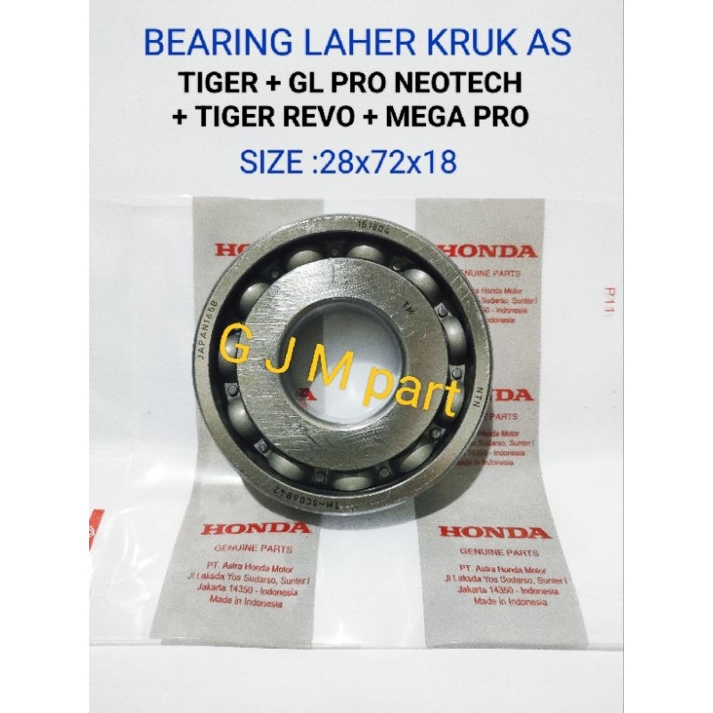 LAHER KLAKER BEARING BANDUL KRUK AS HONDA GL PRO NEOTECH TIGER REVO MEGA PRO TIGER