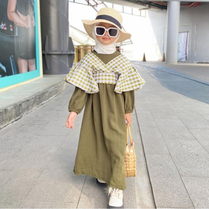 ALYA GAMIS OUTER RUMBAI / SETELAN GAMIS ANAK / GAMIS ANAK usia 1-6 TAHUN