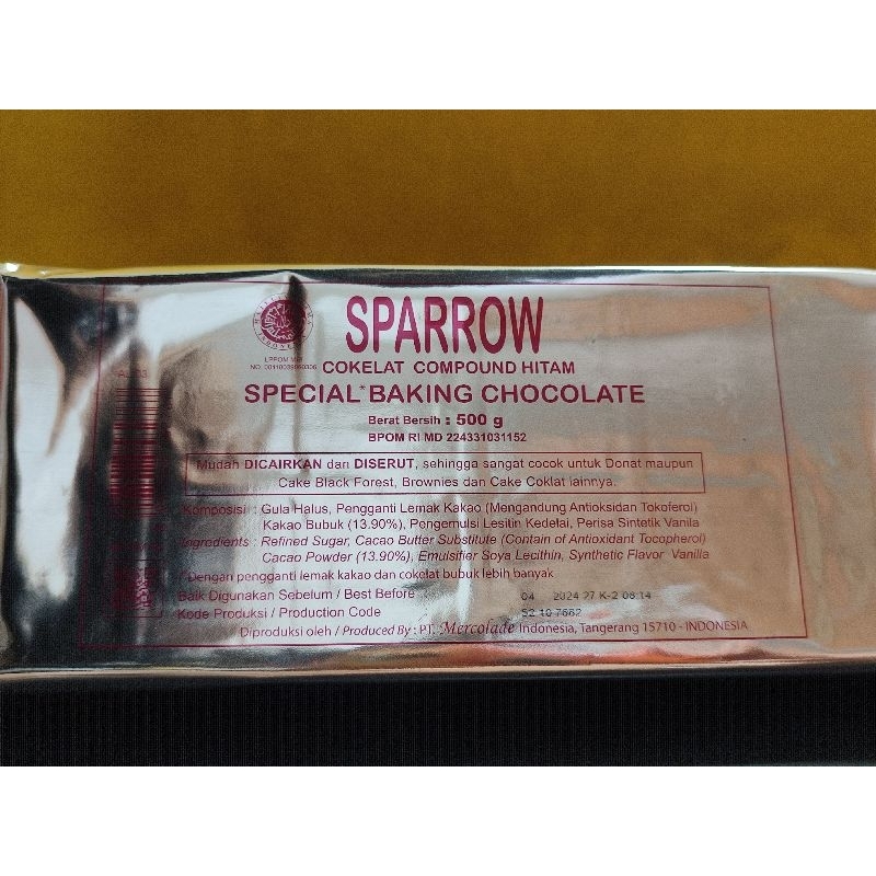 

Cokelat Dark Compound Sparrow - 500g