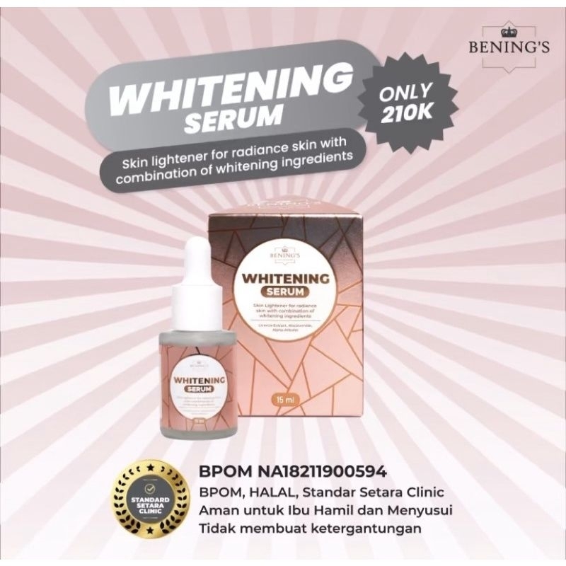 Serum Whitening Benings Skincare Dr.Oky Pratama Bening Serum Glowing