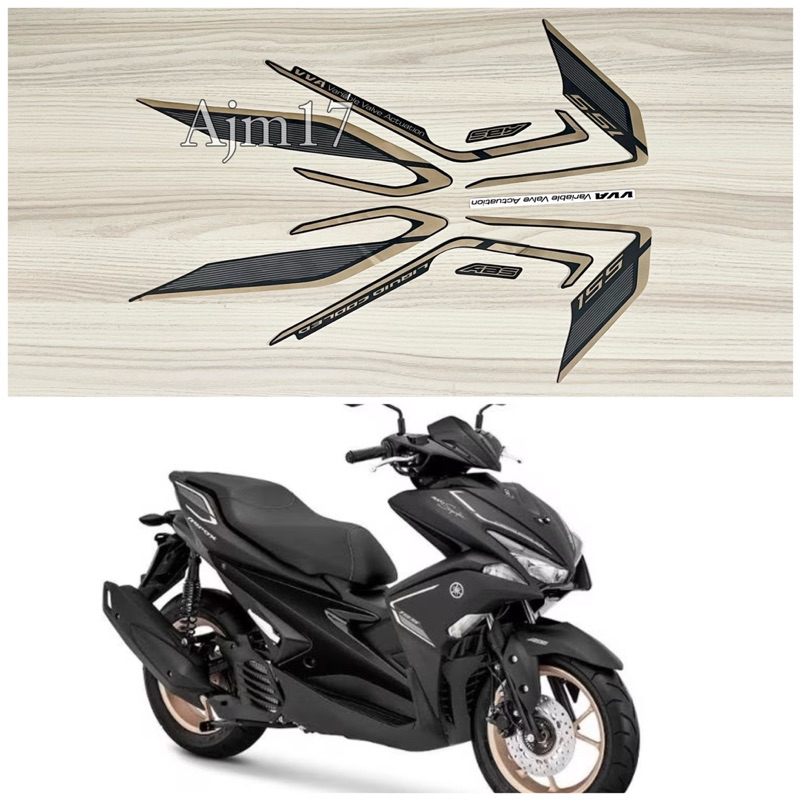 STIKER STRIPING AEROX R 2020  HITAM