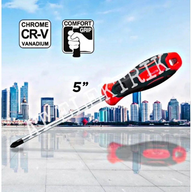 Obeng GG KENMASTER 5&quot; INC | Obeng Gagang Karet Magnet