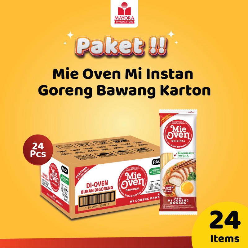 Mie Oven Mi Instan Goreng Bawang Karton 1 Dus