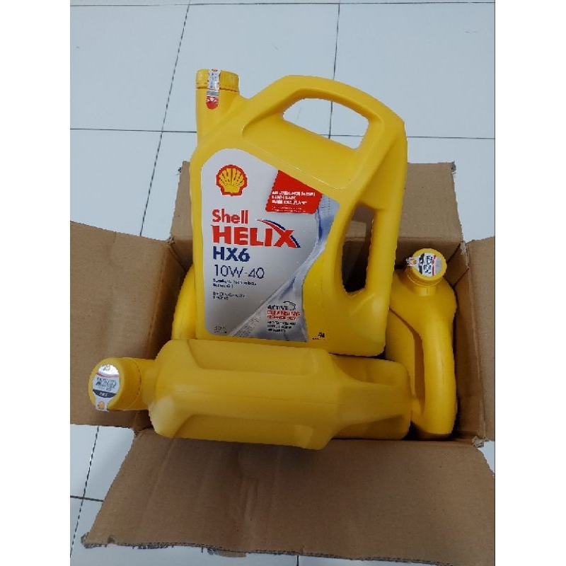 SHELL HX6 4 Liter ( 1 DUS ISI 4 PCS ) ( UNTUK BENSIN )