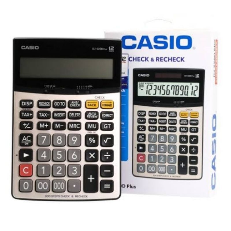 

CASIO KALKULATOR CASIO DJ 220D PLUS CHECK & RECHECK 12 DIGIT ORIGINAL