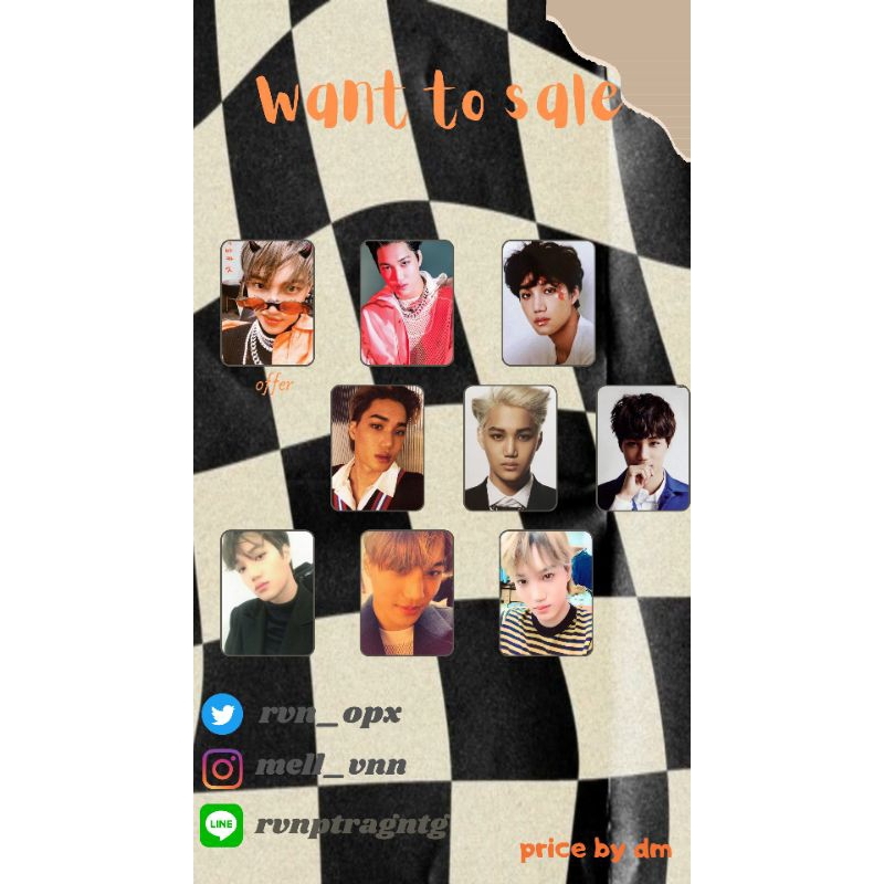 [READY STOCK] PHOTOCARD PC KAI EXO OFFICIAL