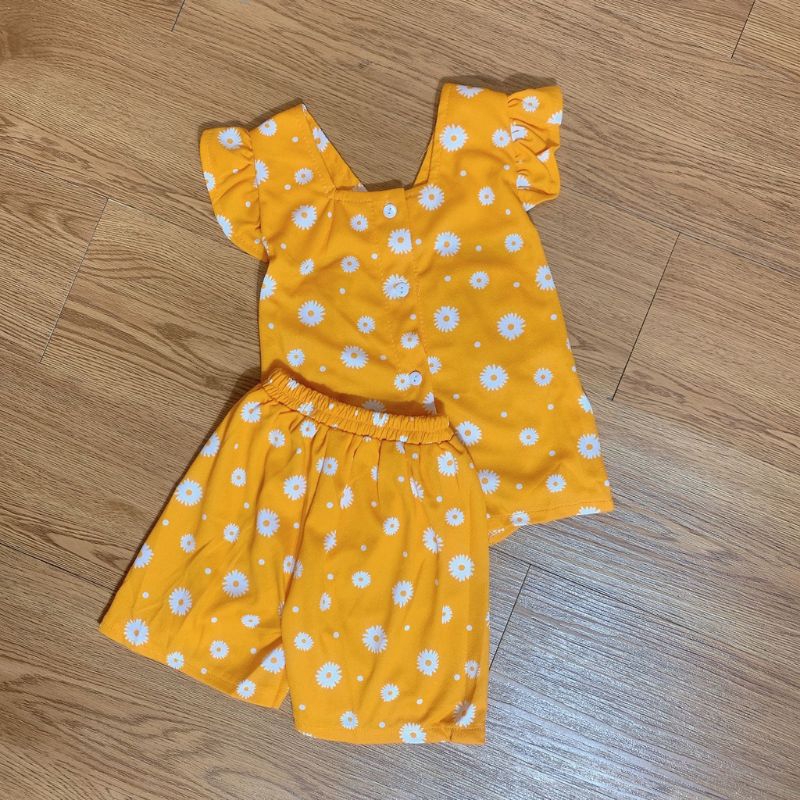 SETELAN BAJU ANAK PEREMPUAN/SETELAN MOTIF BUNGA DAISY