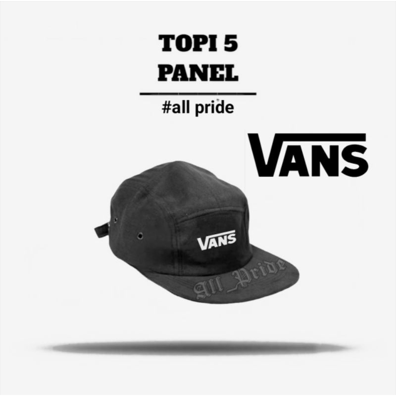 Topi 5 Panel Premium/Five Panel Hats Distro Pria Wanita VANS