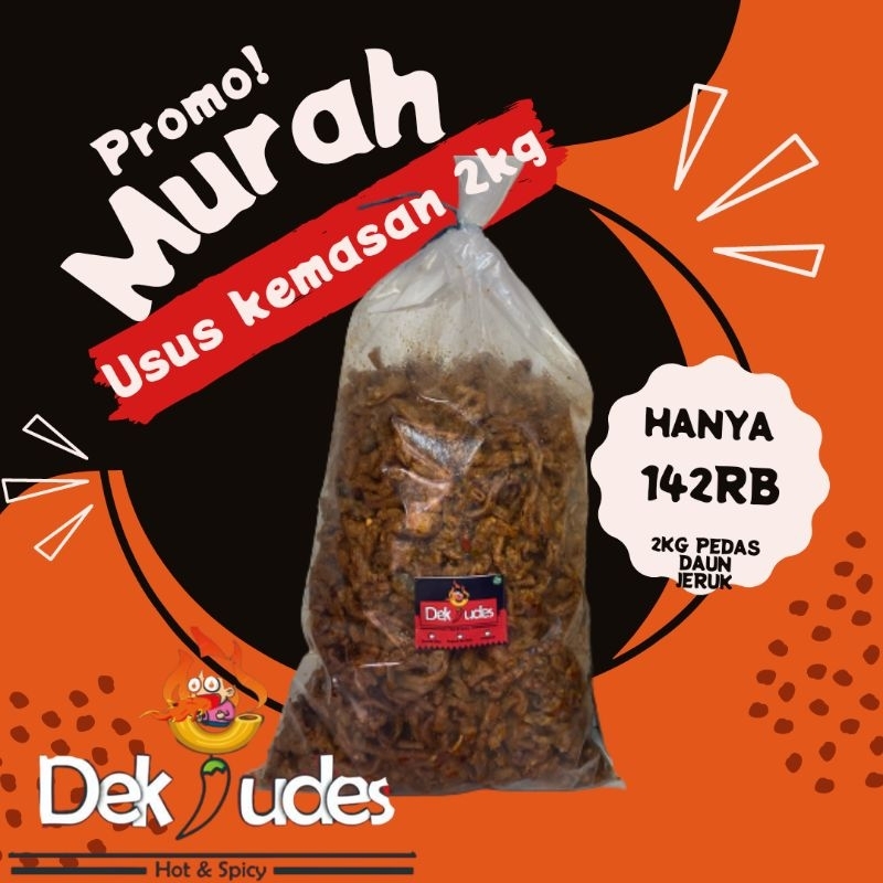 

usus Krispy pedas daun jeruk kemasan ball 2 kilogram
