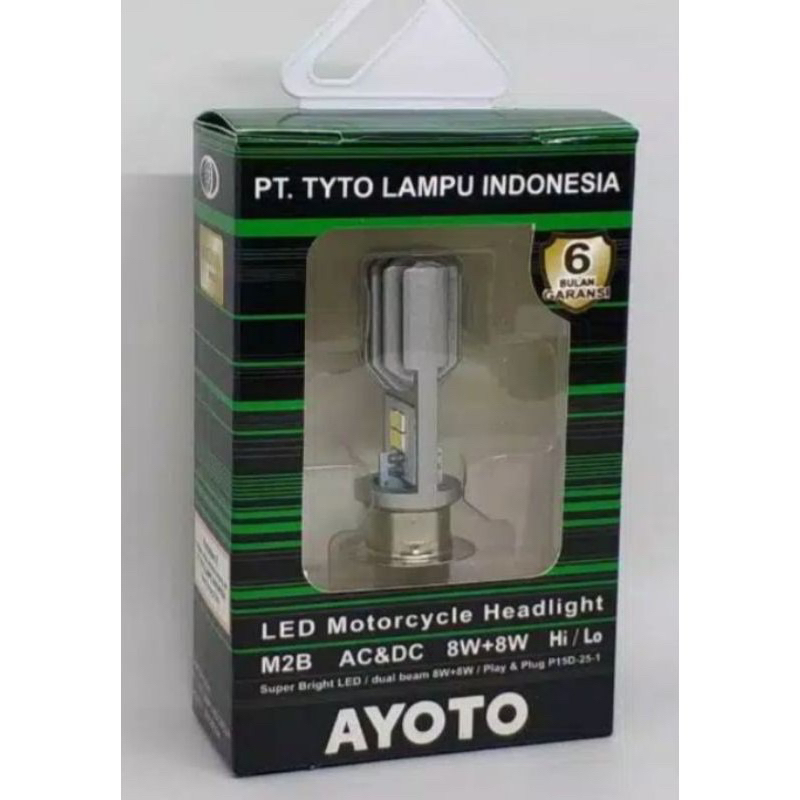 Lampu Depan LED AYOTO ORIGINAL Headlamp 2 Sisi Bebek Matic Satria AC DC M2B