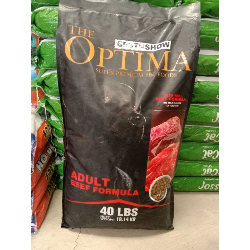 (Expedisi) Dog Food Optima Adult Beef 18kg Frespack