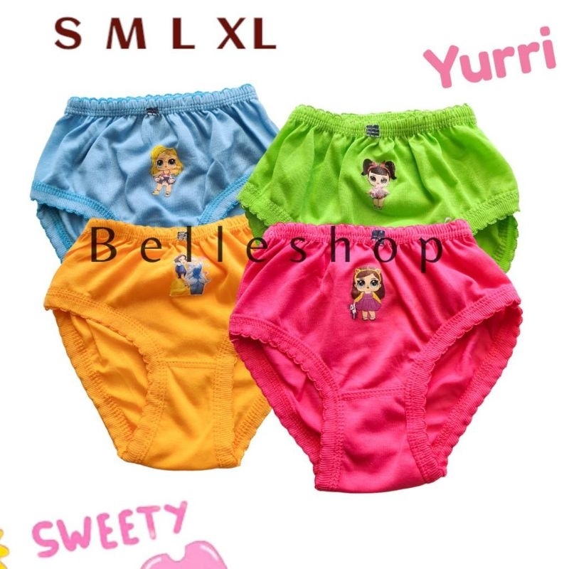 Celana Dalam Anak Warna Polos Stabillo Stiker Lucu