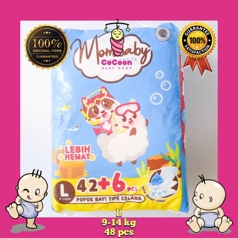 Popok Bayi Mom Baby Mombaby Pants L42+6 L 42+6 L42 L 42 L48 L 48 L52 L 52 L46 L 46 L46+6 L 46+6 Tipe Celana