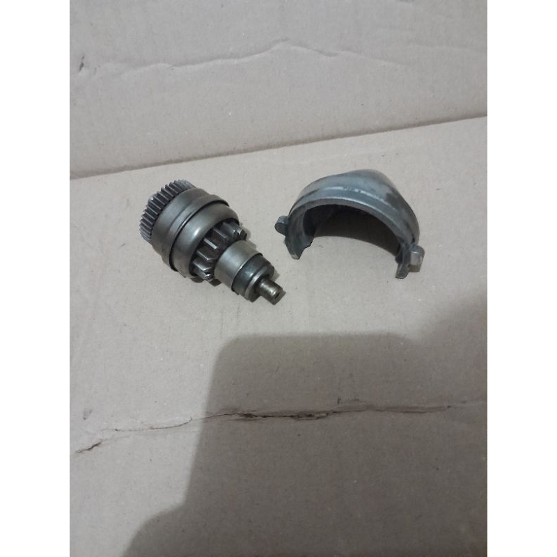 Gigi stater set tutup rumah gear stater Honda Beat karbu Scoopy karbu Beat Fi original copotan gear 