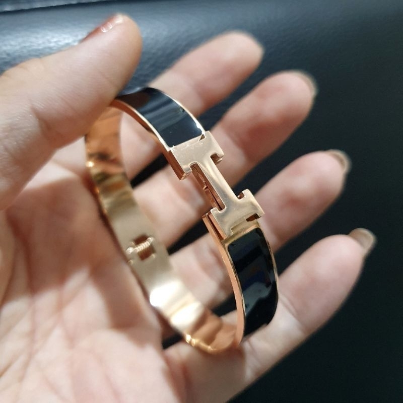 Gelang titanium asli Rosegold Premium Quality Bahan Bagus kilau Anti karat anti alergi Bracelet Stainless steel ori Gelang Titanium Branded band Gelang Viral Titanium Premium Quality Gt49