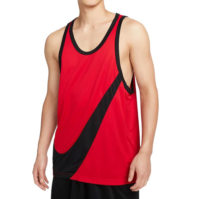 Nike Basketball Crossover Swoosh Dri-FIT jersey vest in red