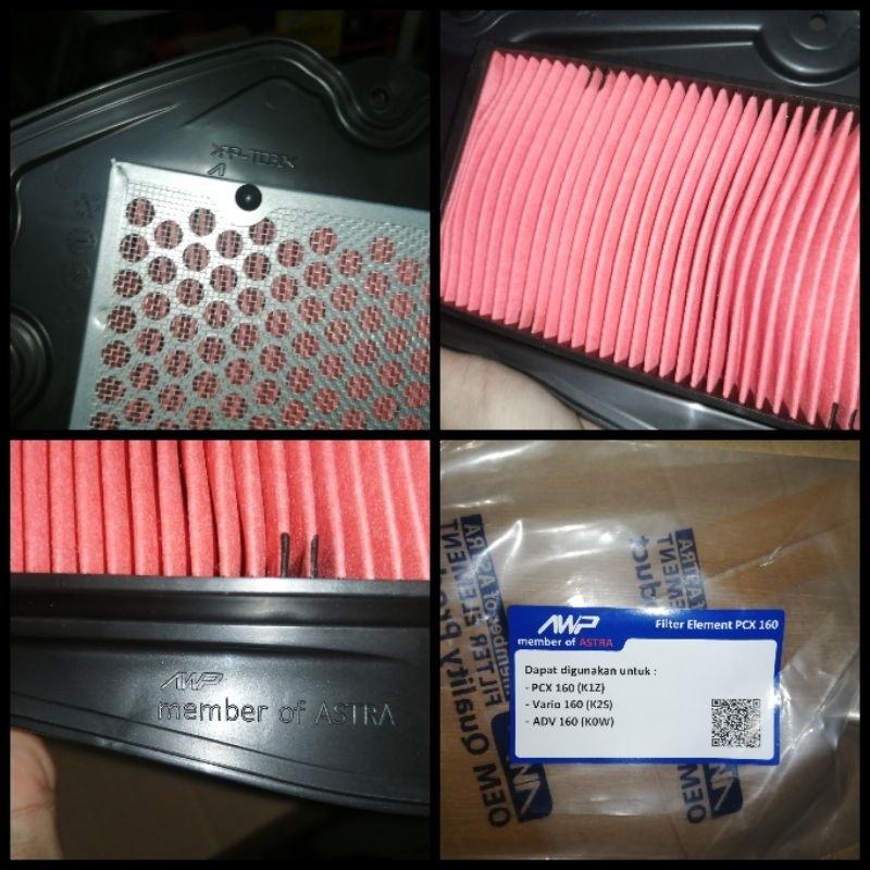 Busa filter udara pcx 160 adv 160 vario 160 original astra awp