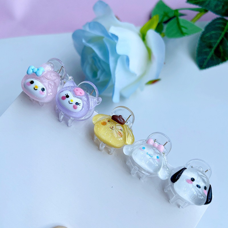 Jepit Karet Jedai Rambut Anak Import Model Sanrio Family