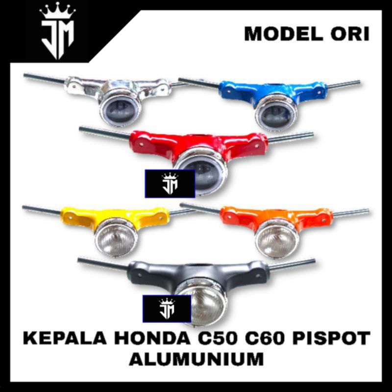 KEPALA HONDA C50 C60 BATOK HONDA C50 C60 PISPOT SET BATOK ATAS BAWAH DAN LAMPU BOHLAM LAMPU DAYMEKER