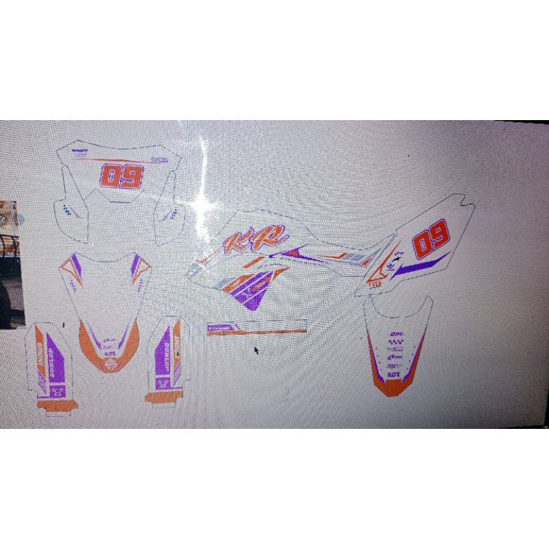 decal stiker klx d tracker full body old