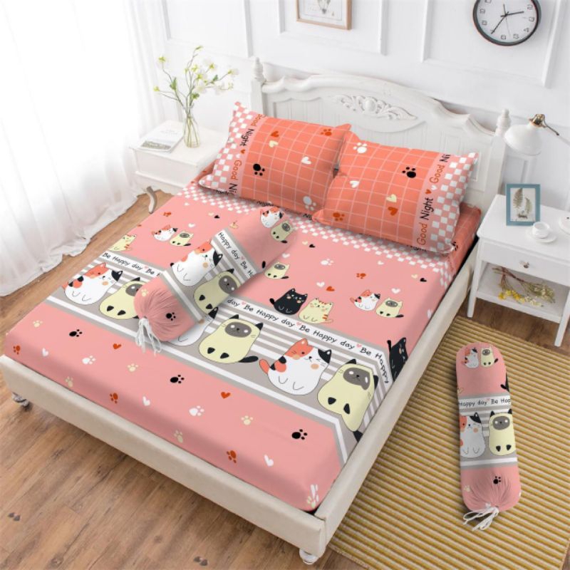 Sprei Vito Rosanna Motif Kucing 180*200