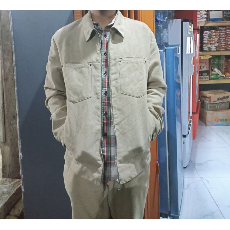 CASUAL JACKET FULL KULIT SUEDE
