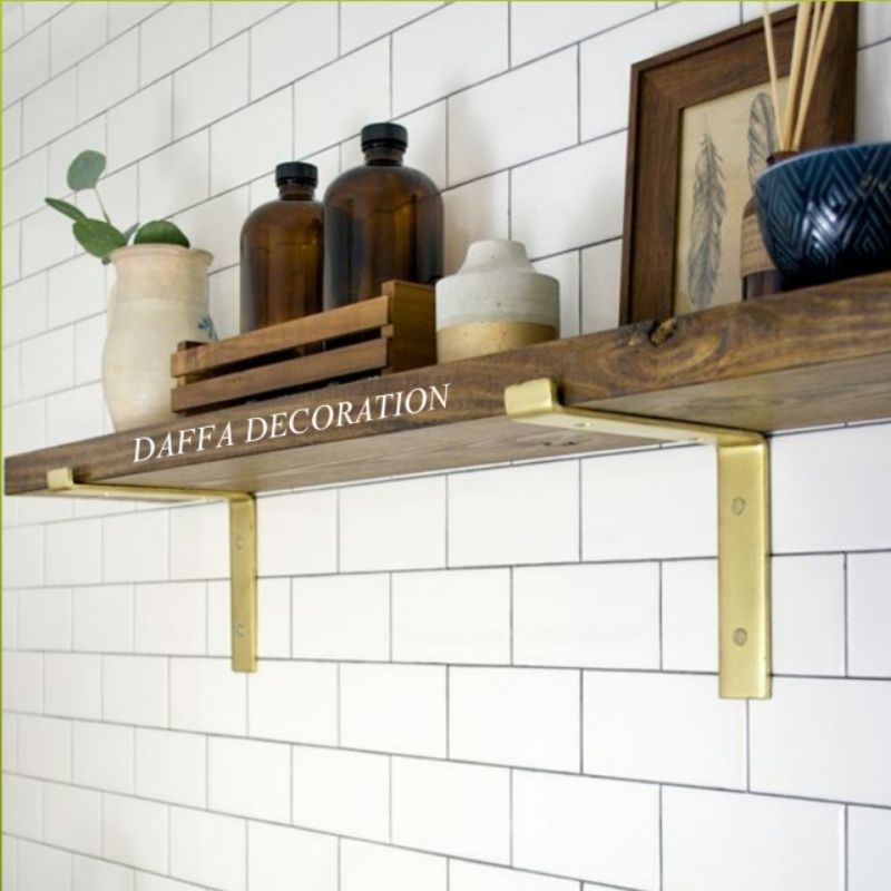 Rak Dinding Minimalis Ambalan Rak Dapur Panjang Kayu Dekorasi Kamar