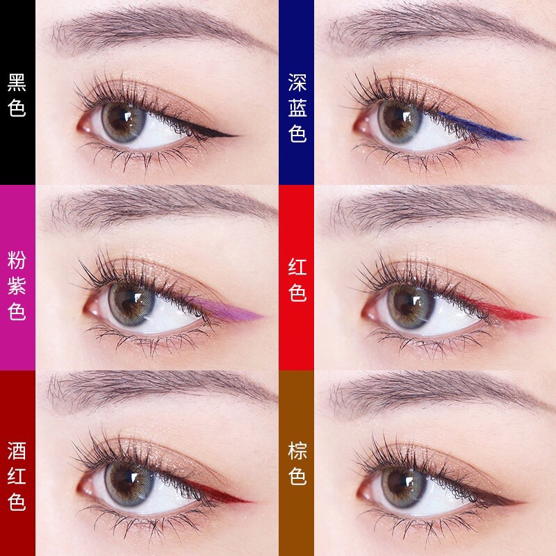 LAMEILA Eyeliner Warna 6 Colors Waterproof and Long Lasting