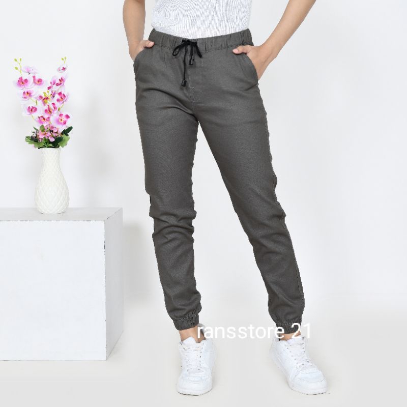 PROMO OUTFIT Celana Panjang Jogger Chinos Wanita Terbaru PREMIUM