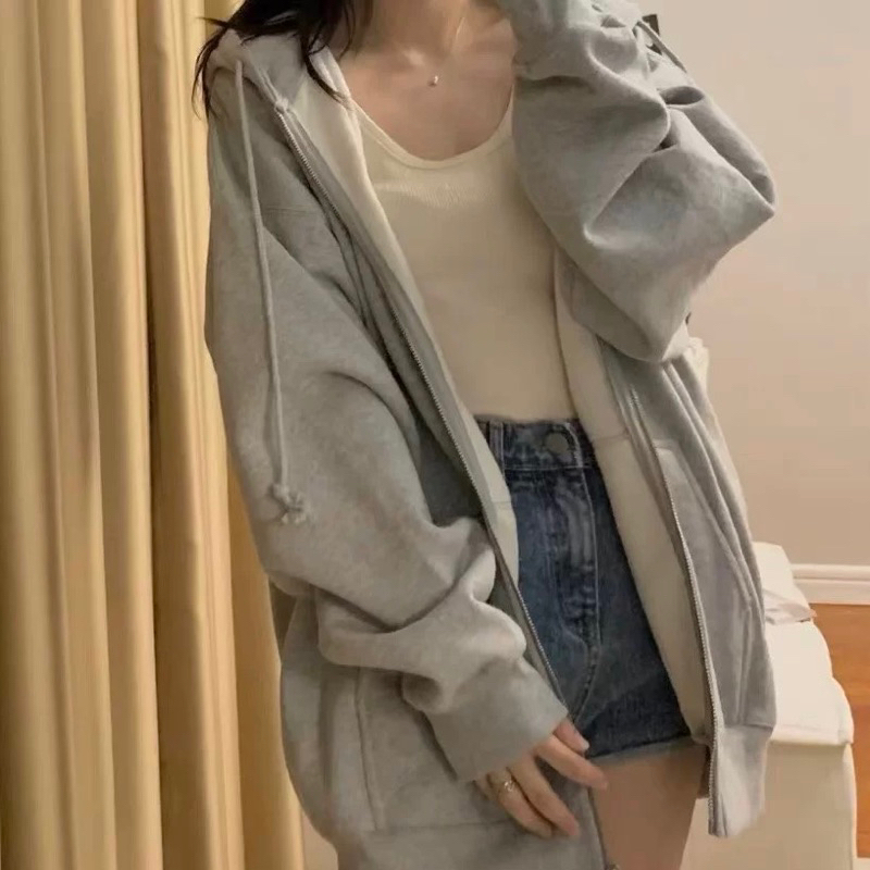 READY - Carla Hoodie | Jaket jacket atasan wanita korea outer luaran brandy melville y2k vintage