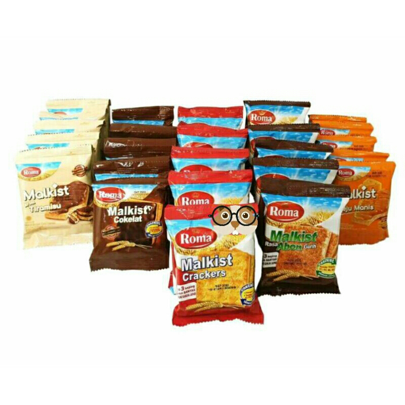 

Roma Malkist Varian Rasa 1Pak Isi 10 Pcs - Snack Biskuit