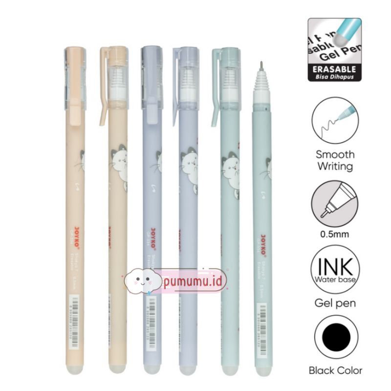

[PUMUMU] JK28 GP-334 Shokyo 7 Gel 0.5 mm / Pulpen Bisa Dihapus / Pena Bisa Dihapus / Erasable Pen Joyko / Bolpoin Bisa Dihapus / Alat Tulis / Pulpen Hapus